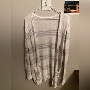 Women's Gap Large Striped Open-Front Sweater